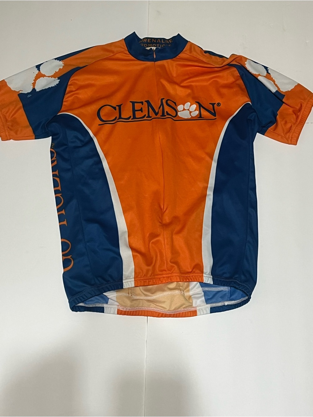 Adrenaline Clemson Tigers Cycling Jersey Men‎ L 20.5x26" No Size Tag NCAA
